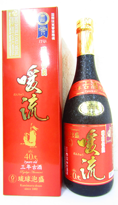 暖流 琥珀伝説 三年古酒 琉球泡盛 40度 720ml